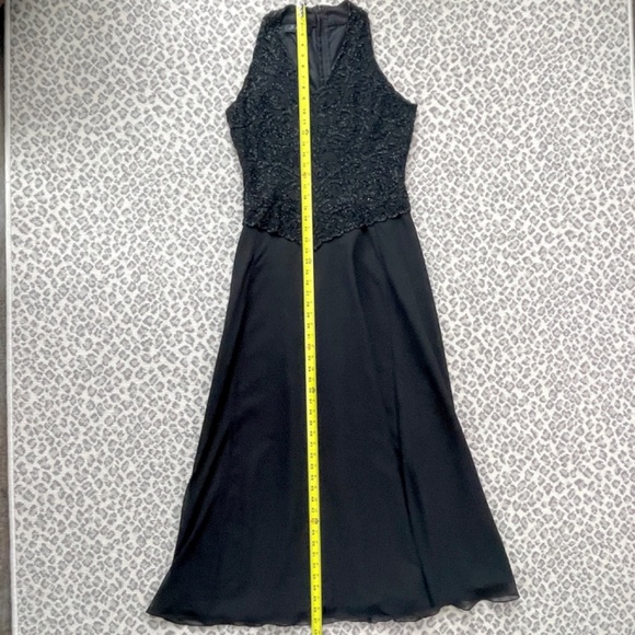 J kara New York Maxi Party Dress Beaded Sleeveless V-Neck - Picture 6 of 15